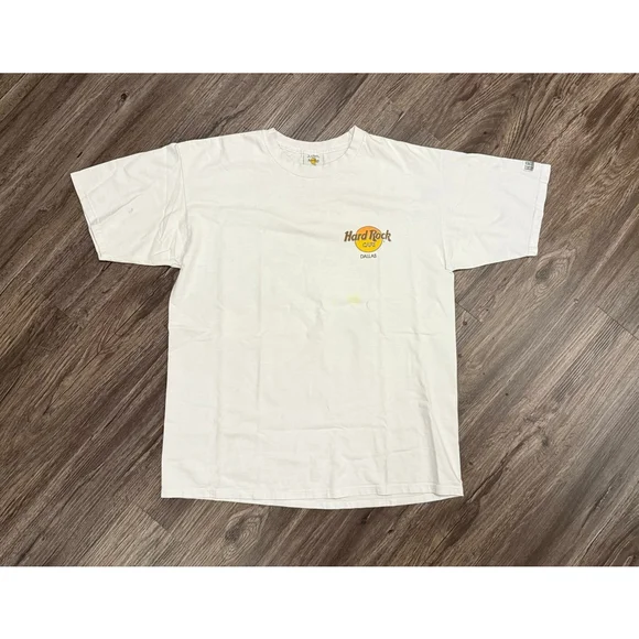 Vtg 90s Hard Rock Cafe Dallas T-Shirt Made in USA Armadillo Guitar Graphic Sz XL - Picture 9 of 9